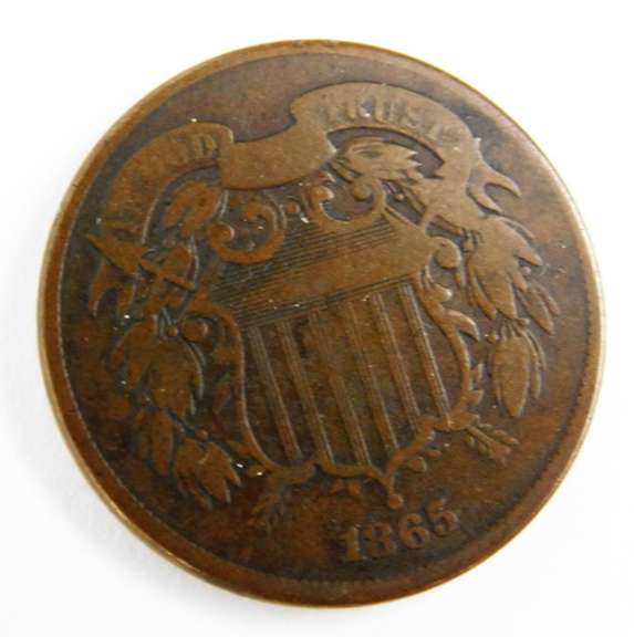 1865 U.S. 2 Cent Coin