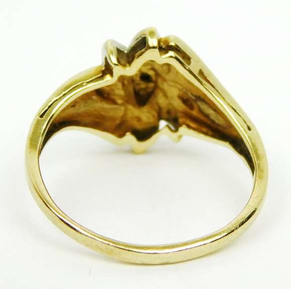 Vintage 10K Pinkie Ring with Diamond