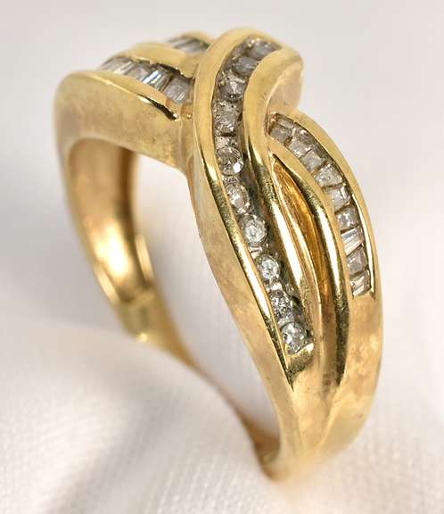 Fashionable Channel Set Diamond Ring