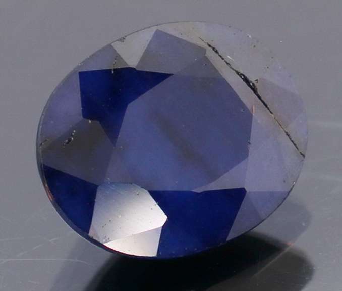 Bold 4.27ct blue black oval cut Sapphire