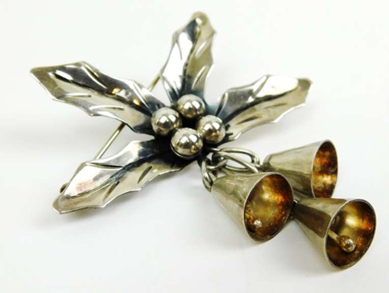 Vintage Large Mexican Sterling Christmas Pin/Pendant
