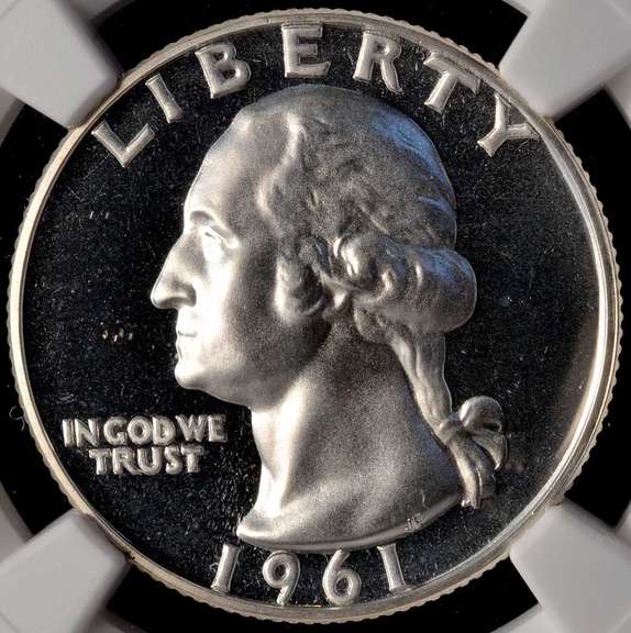 1961 Proof Washington Quarter NGC PF68 CAMEO