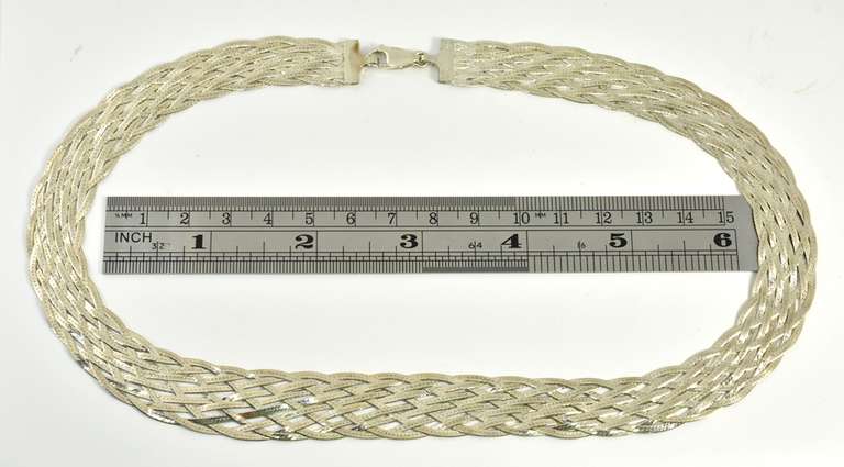 Feminine Braided Sterling Necklace