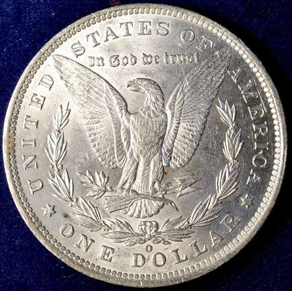 2 1884 Morgan Silver Dollars P & O Mint Marks. About Uncirculated.