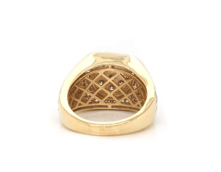 Gent's Amazing 10kt Yellow Gold Diamond Ring