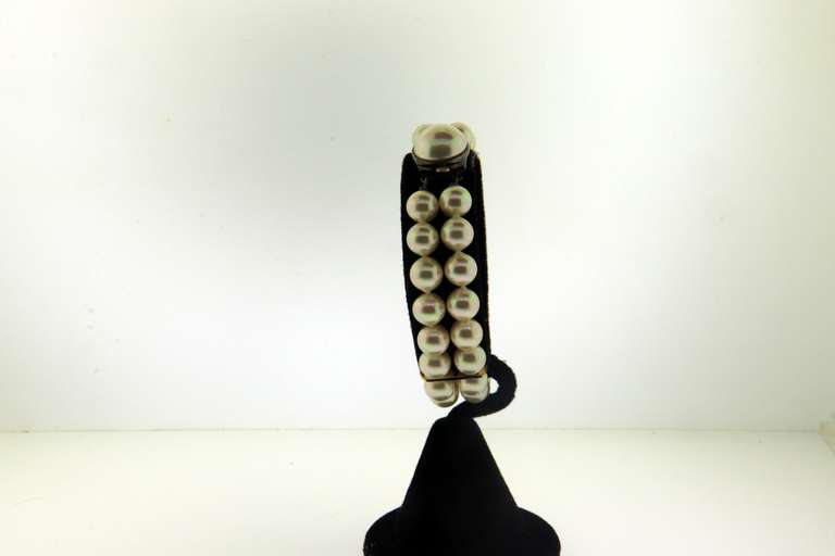 Sterling Silver Double Strands Pearl bracelet