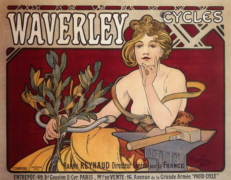 Alphonse Mucha Waverley Cycles