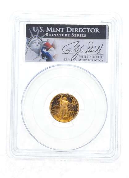 PR70 DCAM 1988-P $5 American Gold Eagle - Diehl Signed - Graded PCGS