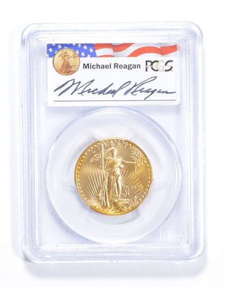 MS69 1993 $25 American Gold Eagle - 1/2 Oz. Fine Gold - Reagan - PCGS