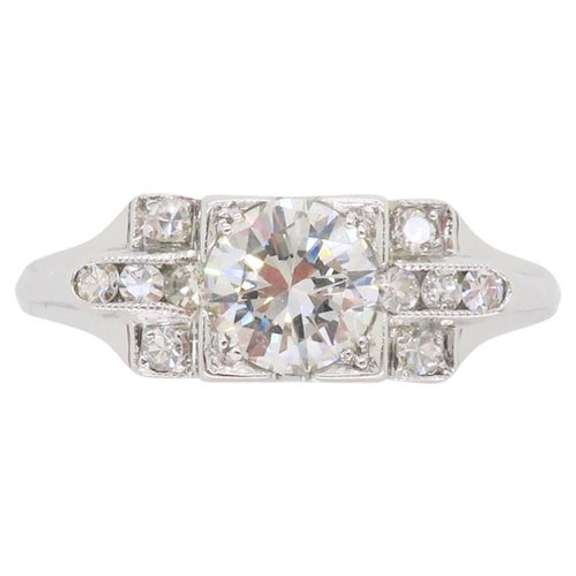 18k Art Deco Diamond Ring