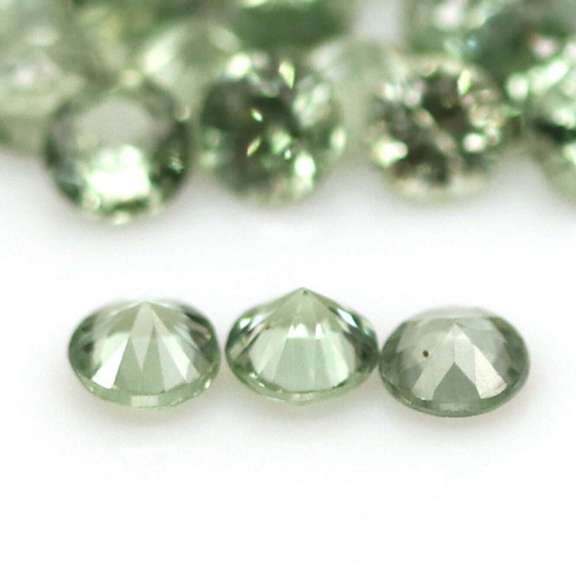 Fantastic 6.24ct diamond cut GREEN Sapphire set
