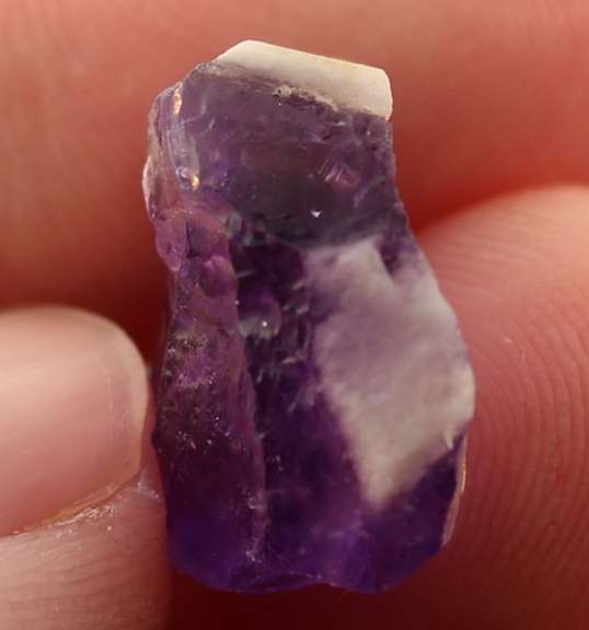 Gorgeous 14.48ct rich violet uncut Amethyst