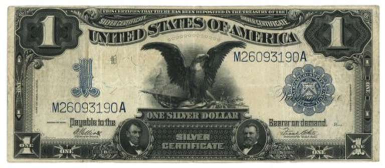 Nice 1899 Series Large Size $1 Black Eagle Silver Cert