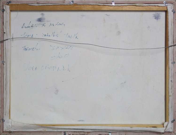 VERY COLLECTABLE AN ORIGINAL PAINTING BY R. MEDINS CABBALLOS  MEDINS CABBALLOS