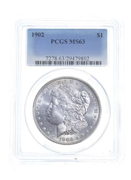 MS63 1902 Morgan Silver Dollar - Graded PCGS