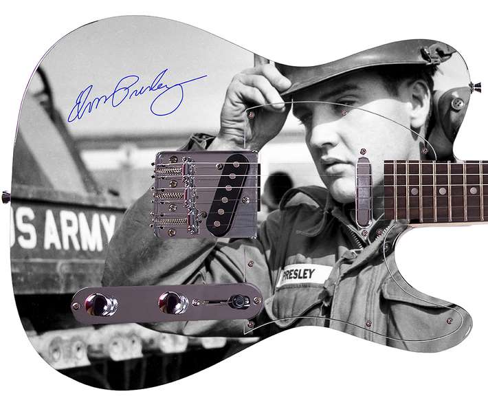Elvis Presley Custom Autographed Facsimile Signed Guitar