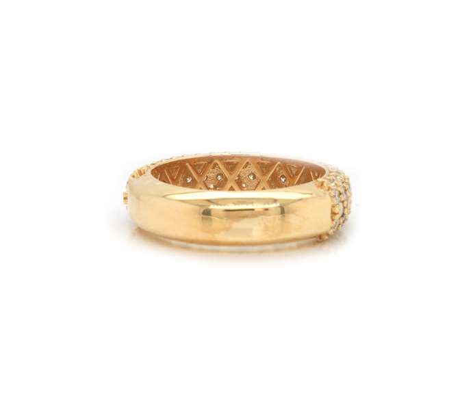 NEW Lush Pave Diamond Band Ring in Gold