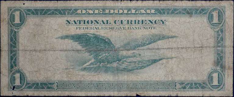 Series Of 1918 Richmond $1 National Banknote.