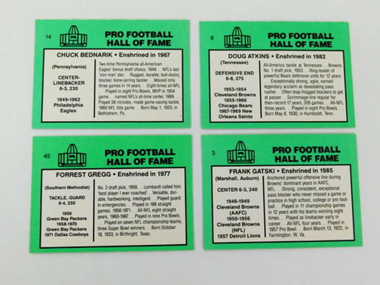 4 Football Immortals Football Cards