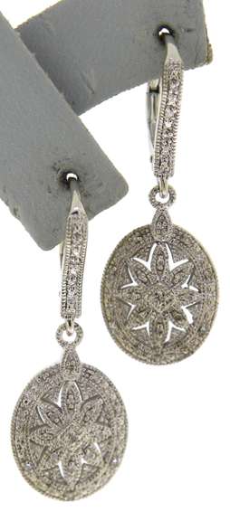 Sterling Silver Diamond Accent Dangle Earrings