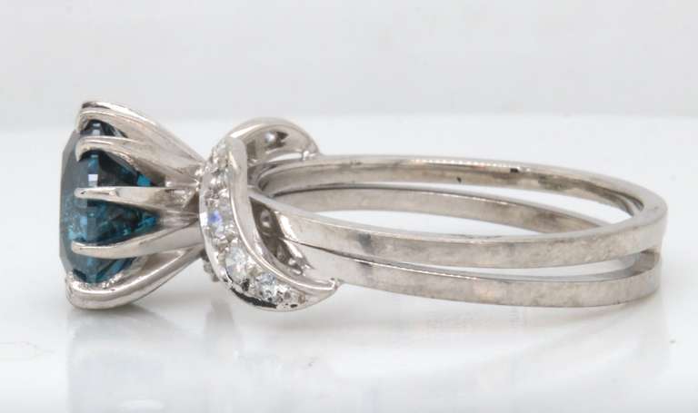 Must HavePlatinum Irradiated Blue RBC and Diamond Ring