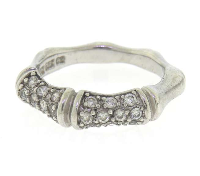 Sterling Silver Byzantine Bracelet and CZ Ring