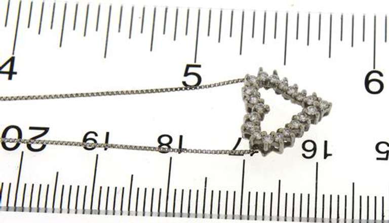 Dazzling White Gold Diamond Heart Pendant on Chain