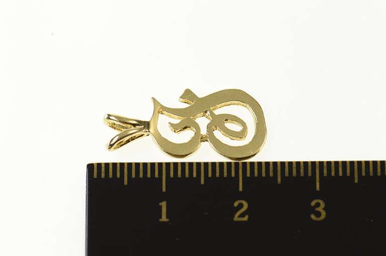 14K Yellow Gold F Ornate Cursive Monogram Name Initial Charm/Pendant