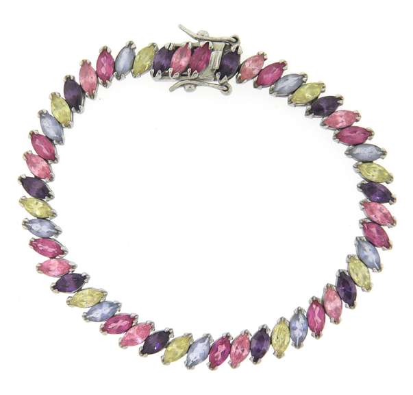 Sterling Silver Multi Gemstone Bracelet