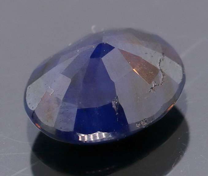 Bold 4.27ct blue black oval cut Sapphire