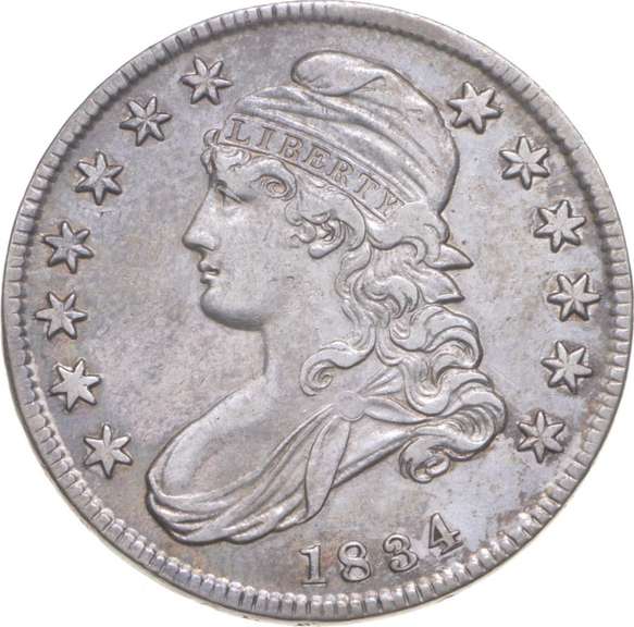 1834 Capped Bust Half Dollar - O-109 Small Date