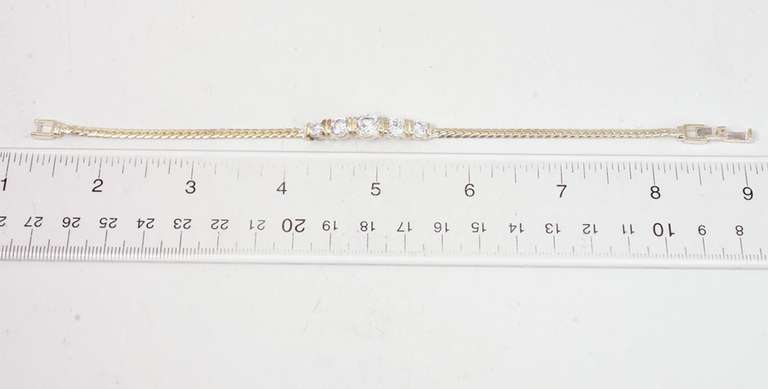 Vintage CZ Bracelet in Sterling