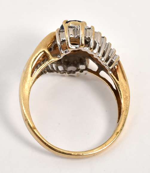 Nice Sapphire and Diamond Cluster