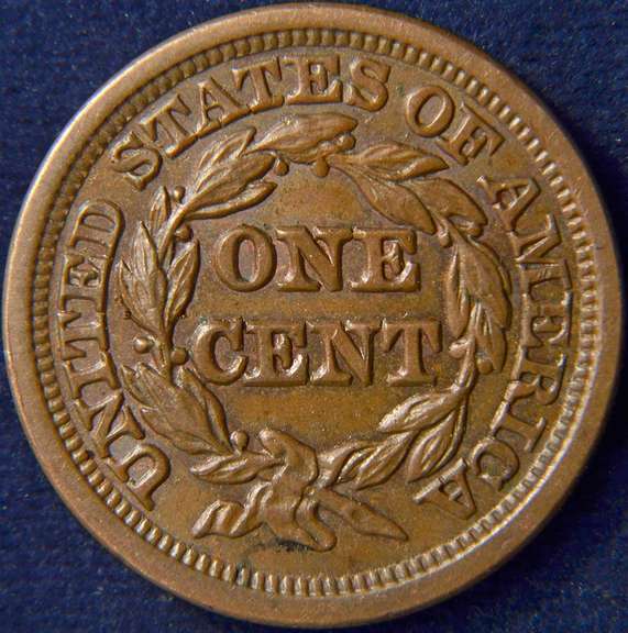 1849 Braided Hair Large Cent, Uncirculated.