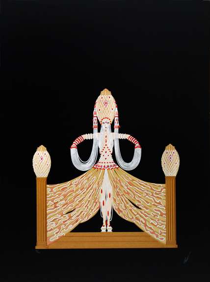 ORIGINAL HAND PULLED LITHOGRAPH HAND SIGNED BY THE ERTE ENCHANTRESS 1986 ERTE ENCHANTRESS