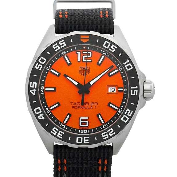 Tag Hauer Swiss Orange Dial Scratch Resistant Sapphire. New In Box.