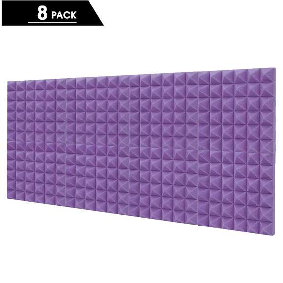8Pcs High Density Soundproof Foam Noise Absorption
