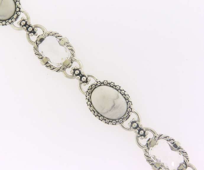 Michael Dawkins Howlite & Quartz Toggle Bracelet