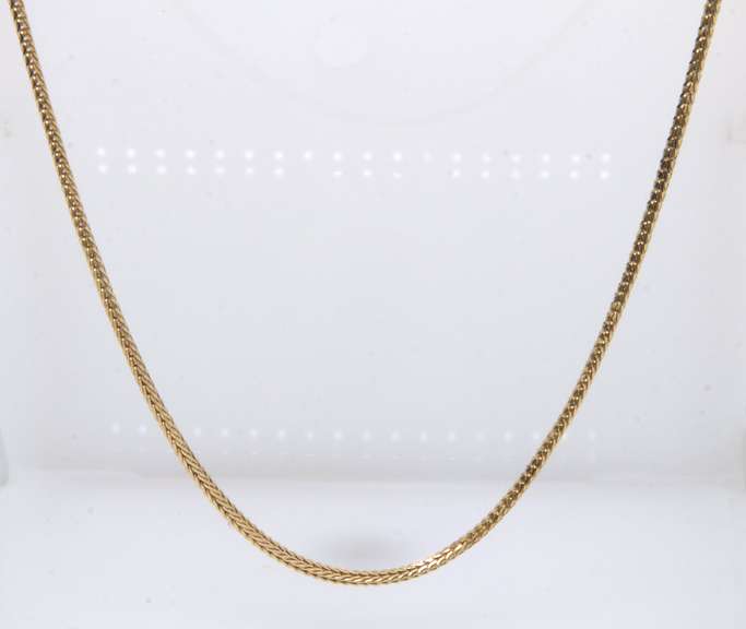 Attarctive Yellow Gold Square Foxtail Chain