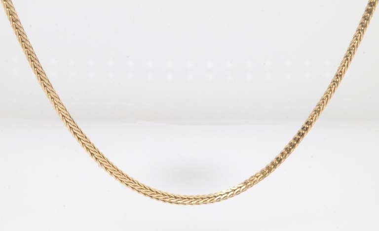 Attarctive Yellow Gold Square Foxtail Chain