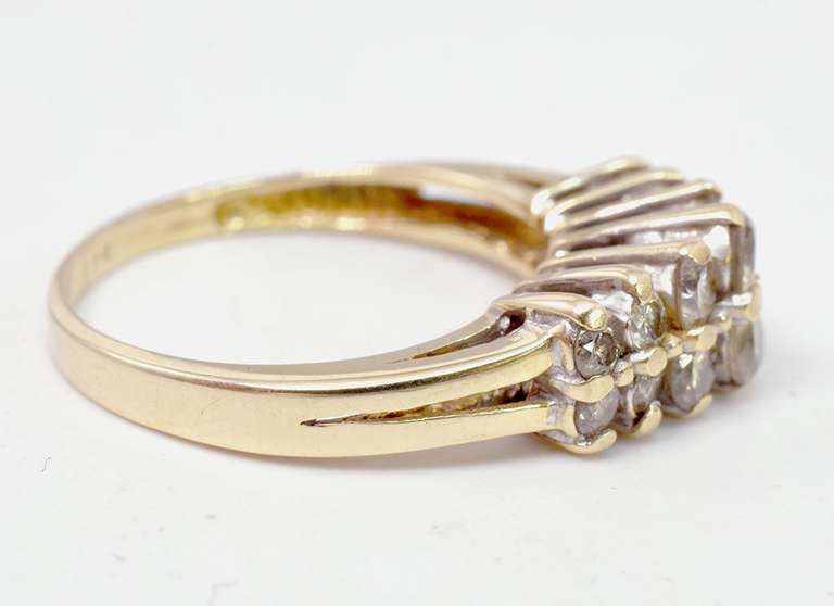 Gorgeous 14K Yellow Gold Ring with Diamonds