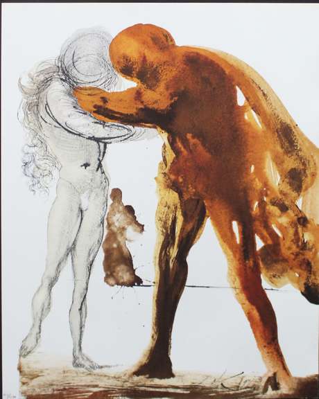ORIGINAL LITHOGRAPH BY SALVADOR DALI THE PRODIGAL 1967 FROM BIBLE SERIES   DALI THE PRODIGAL