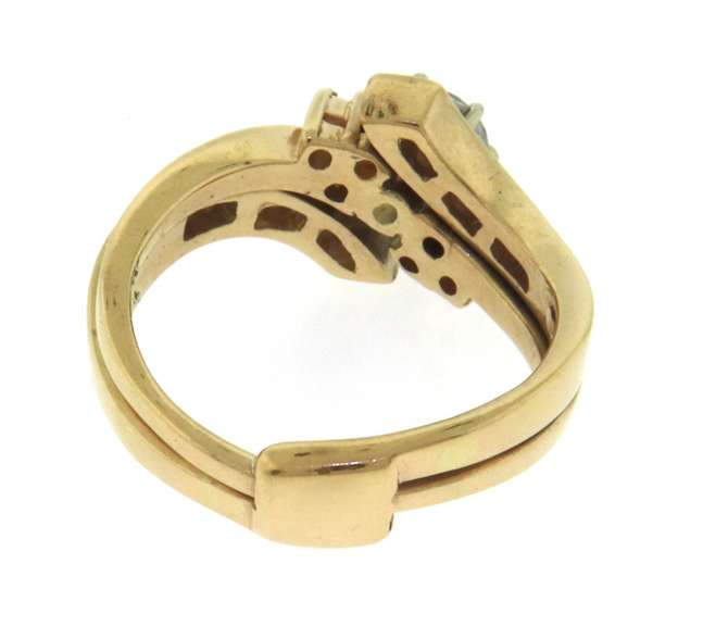 Yellow Gold 1.25cts Diamond Wedding Set