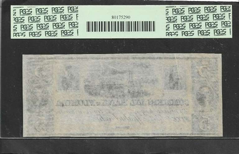 Scarce 1800's $5 Commercial Bank Of Apalachicola FL PCGS 53 PPQ!