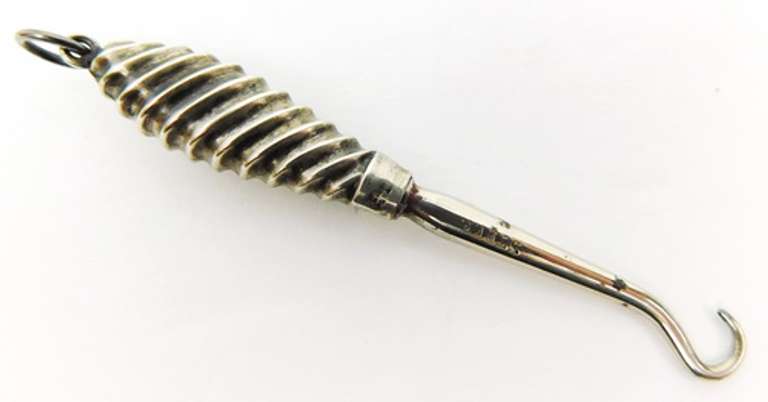 Antique Sterling Silver Small Button Hook