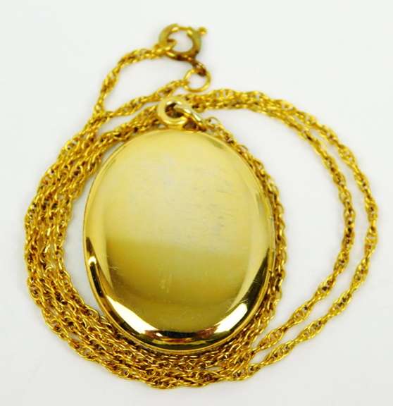 Vintage Gold-Filled Locket, Monogram H