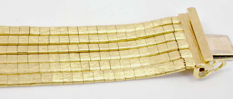 6 Strand 18K Yellow Gold Bracelet