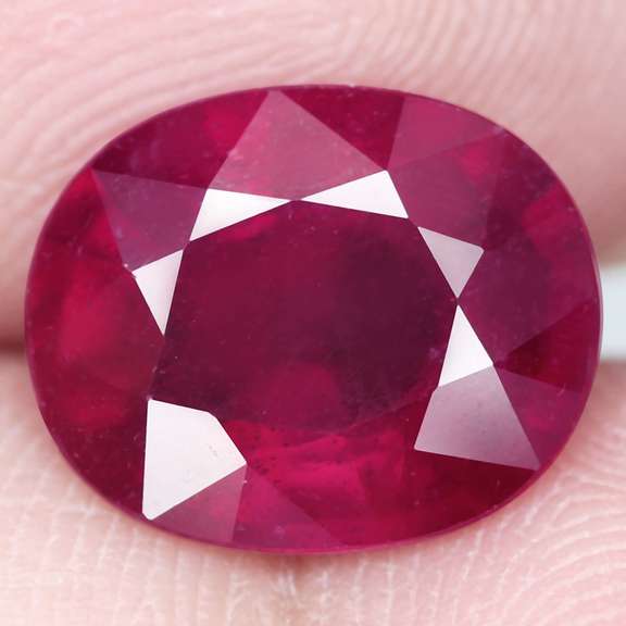 Rich blood red 4.77ct oval cut Ruby