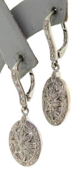 Sterling Silver Diamond Accent Dangle Earrings