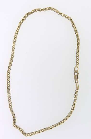 Nice Yellow Gold Rolo Chain Anklet